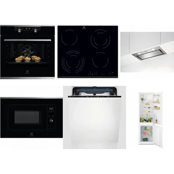 Set domácích spotřebičů ELECTROLUX KODDP77X + ELECTROLUX EHF6343FOK + ELECTROLUX LFG716X + ELECTROLUX LMS2203EMX + ELECTROLUX EES48200L + ELECTROLUX LND5FE18S
