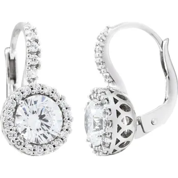 Náušnice Náušnice bílé zlato Kolečko se zirkony - 3