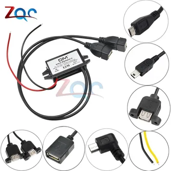 Měnič napětí ZOC DC-DC 12V až 5V 3A 15W převodník napájení do auta micro mini USB napájecí zdroj výstupní adaptér