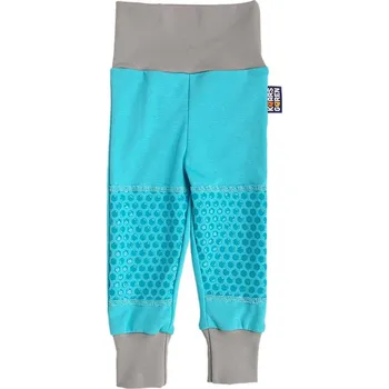 Kaarsgaren Kalhoty s protiskluzem bio tyrkysové šedý lem velikost 68