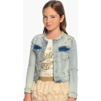 Dívčí bunda Dívčí jeans bunda Mayoral perličky 3408 velikost 128