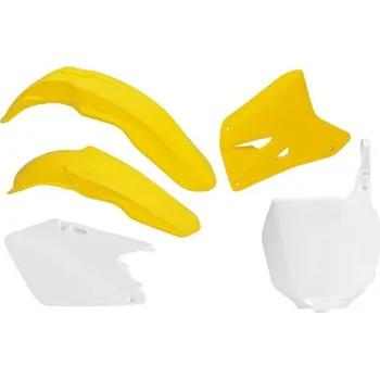 RACETECH kompletní plasty SUZUKI RM 125/250 01-12, barva OEM žlutá bílá (tabulka) (OEM10-11) (SU406E999)