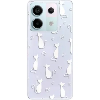 Pouzdro na mobilní telefon Odolné silikonové pouzdro iSaprio - Cat pattern 05 - white - Xiaomi Redmi Note 13 Pro 5G / Poco X6 5G