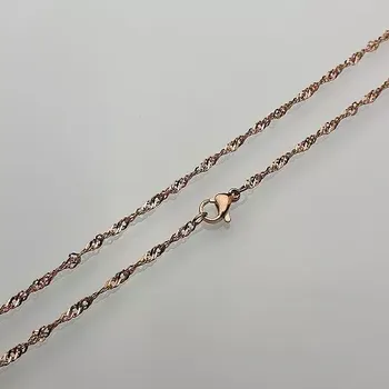 Řetízek Ocelový řetízek kroucený rosegold