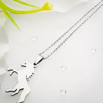 Řetízek Dámský ocelový řetízek - jednorožec