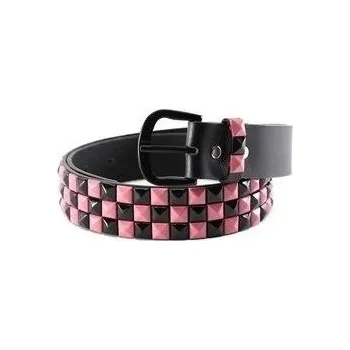 Opasek Opasek s pyramidami růžovo-černá šachovnice