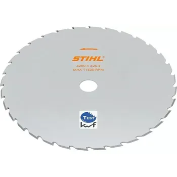 Sekací kotouč GrassCut 250-32 25,4mm STIHL (40017133813) (Sekací kotouč STIHL GrassCut 250-32 s nízkou rotací je vhodný zejména pro sečení podél silnic, dopravních ostrůvků a parkovišť. Průměr centrálního otvoru: 25,4 mm. )