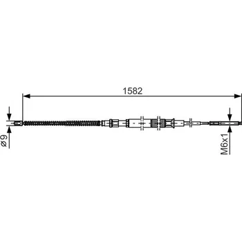 Brzdový systém Tažné lanko, parkovací brzda BOSCH 1 987 482 124