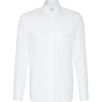 Pánská košile Seidensticker Pánská popelínová košile SN193600 Striped Light Blue - White 47