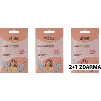 Péče o oční okolí Victoria beauty Hydrogelová prosvětlující oční maska s kyselinou hyaluronovou AKCE 2+1 ZDARMA 3 páry 6 ks
