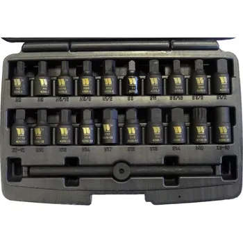 Gola sada Velká a komplexní sada zástrčných hlavic na výpustní zátky olejovych van automobilu, 21 dílů, Welzh (Welzh Werkzeug)