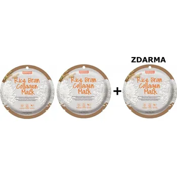 Pleťová maska Purederm Textilní pleťová kolagenová maska s výtažky z rýže AKCE 2+1 ZDARMA, 3 ks