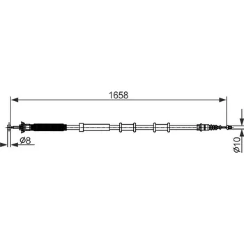 Brzdový systém Tažné lanko, parkovací brzda BOSCH 1 987 482 581