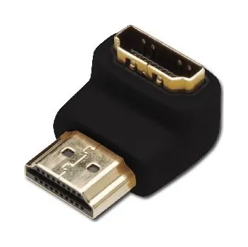 Video kabel Digitus Adaptér HDMI, typ A, 90o úhlový M / F, Ultra HD 60p, bl, zlato AK-330502-000-S