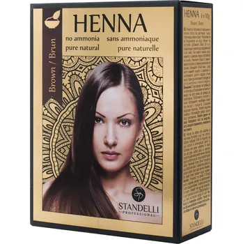 Barva na vlasy Skinlite Professional Standelli professional Henna 100% přírodní barva na vlasy Brown ( hnědá ) 6x10 ml