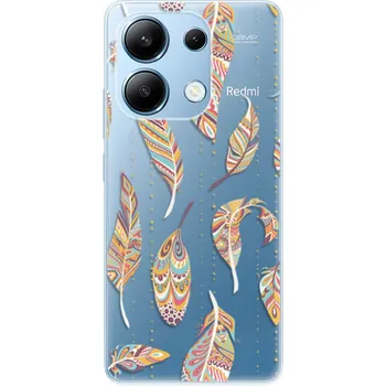 Pouzdro na mobilní telefon Odolné silikonové pouzdro iSaprio - Feather pattern 02 - Xiaomi Redmi Note 13