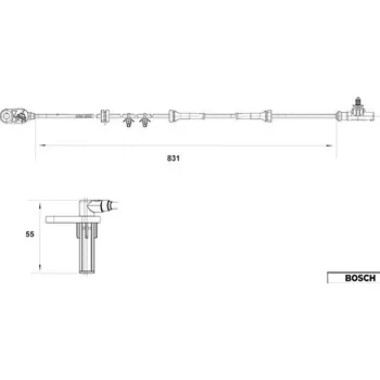Přislušenství brzdového systému Snímač, počet otáček kol BOSCH 0 265 007 559