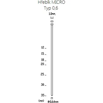 Hřebík INAIRCOM Hřebík MICRO Typ 06/35 - 10 000ks