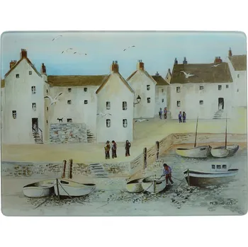 Kuchyňské prkénko Creative Tops Skleněné krájecí prkénko Cornish Harbour 40×30 cm