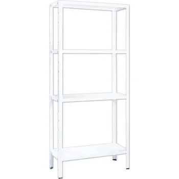 Dílenský regál Kovový regál Schulte R3018-04-04 1800x800x400 mm, 4 police, nosnost 240 kg, bílý