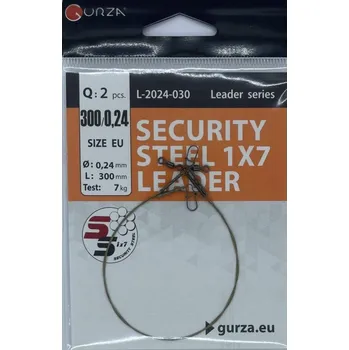 Gurza SECURITY STEEL 1x7 LEADER 300мм/0,54Ø (Test 36kg) 2ks