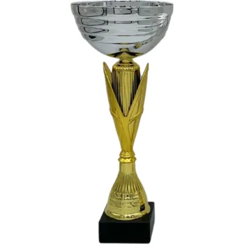 Sportovní pohár Standart NJS0205A Výška poháru: 30 cm, Průměr kalichu: 12 cm, Barva: Zlatá
