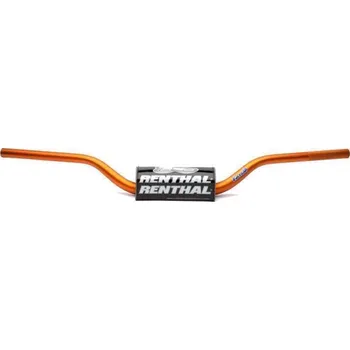 RENTHAL řídítka 1,1/8 CALA 28,6mm MX FATBAR ORANGE RC HIGH, barva oranžová s protektorem KTM XC 85 rok 03-09