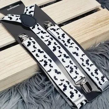 Kšandy Elastické kšandy s potiskem - knír