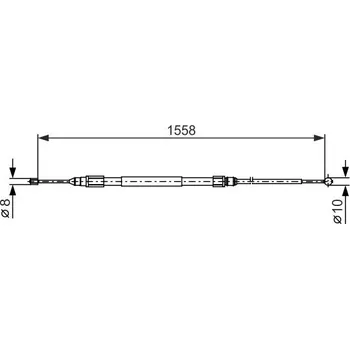 Lanko parkovací brzdy Tažné lanko, parkovací brzda BOSCH 1 987 482 368