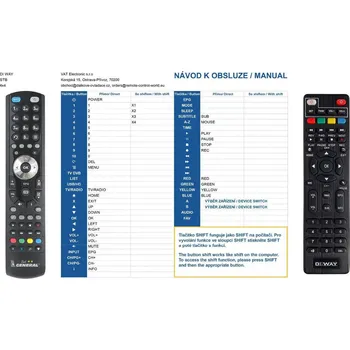 Dálkový ovladač General DI-WAY 4x4 Android - náhradní dálkový ovladač