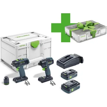 FESTOOL Šroubovací a vrtací sada TID 18 4,0 I-Set T18 Organizer Edition