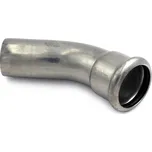 INAIRCOM INOX PRESS-Koleno 45° 76x76mm i/a