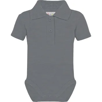 Kojenecký body Link Kids Wear Dětské body s límečkem X947 Heather Grey 86-92