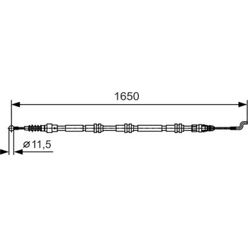 Brzdový systém Tažné lanko, parkovací brzda BOSCH 1 987 482 016
