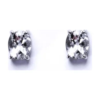 Náušnice Stříbrné náušnice,přírodní křišťál,stříbrné náušnice, NŠ 1245