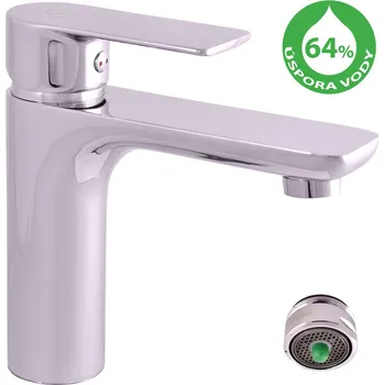 RAV SLEZÁK Vltava ECO Umyvadlová Baterie VTE428.5, Spořící 2 Režimy, Chrom, Výška 16,4 cm