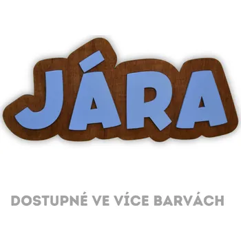 Jmenovka na stůl WoodenPuzzle.cz Dřevěná jmenovka s podkladem - Capital Velikost: 30 cm