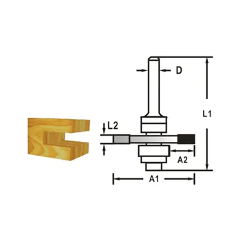 Fréza MAKITA Kotoučová fréza složiskem stopka 8 mm,47,6x2x59 mm