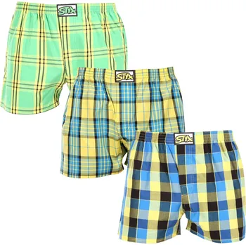 Trenýrky 3PACK pánské trenky Styx klasická guma vícebarevné (3A100215) L Možnost vrácení zboží ZDARMA do 120 dnů!