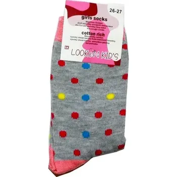 Dívčí ponožky klasické pro holky puntíčky 7972 130/39