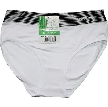 Dámské kalhotky do pasu 100 % bambus bílé 193