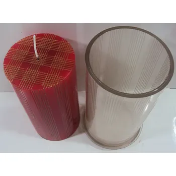 Svíčka Forma na svíčku válec s rýhami