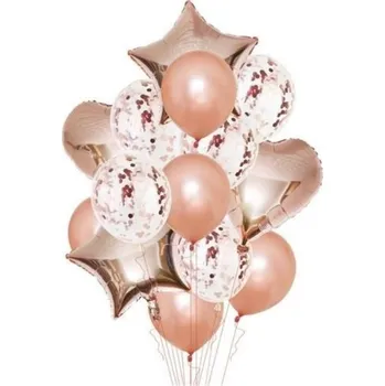 Party dekorace Balonkový buket Rose gold - 14 ks