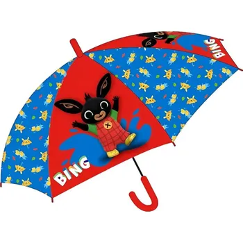 Deštník E plus M Vystřelovací deštník Zajíček Bing modrý/červený