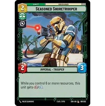 Sběratelská karetní hra Seasoned Shoretrooper 081/252 - Spark of Rebellion Typ karty: Standard