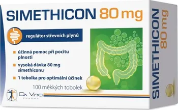 Přírodní produkt Simply You Da Vinci Pharma Simethicon 80 mg 100 tob.