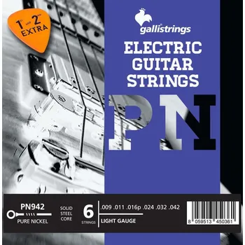 Struna pro hudební nástroj Galli PN942 Groove Pure Nickel Light + prodloužená záruka 3 roky