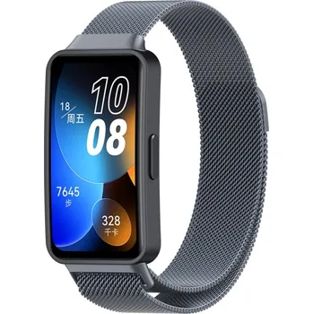 Ostatní příslušenství k chytrým hodinkám VSECHNONAMOBIL 61926 MILANESE Kovový řemínek Huawei Band 10 / Band 9 / Band 8 šedý