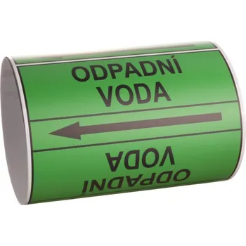 Páska na značení potrubí Signus M25 - ODPADNÍ VODA Samolepka 130 x 100 mm, délka 1,5 m, Kód: 25987