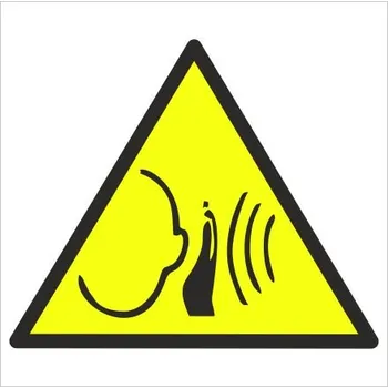 Výstraha - Náhlý silný zvuk Samolepka 150 x 150 mm tl. 0.1 mm - Kód: 16489